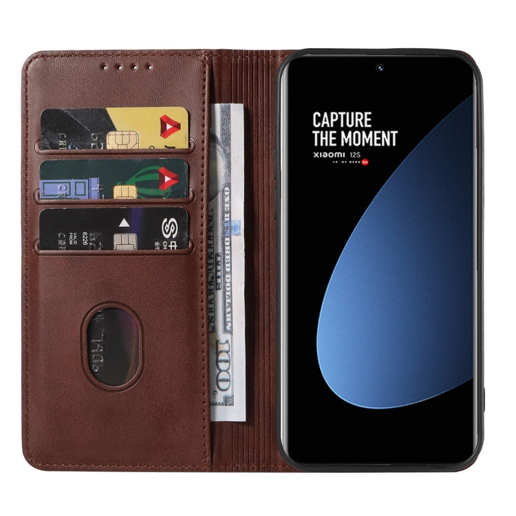 For Xiaomi 12S Magnetic Closure Leather Phone Case