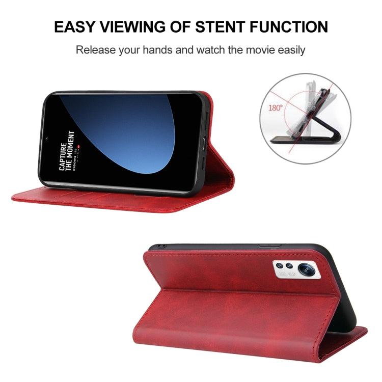 For Xiaomi 12S Magnetic Closure Leather Phone Case