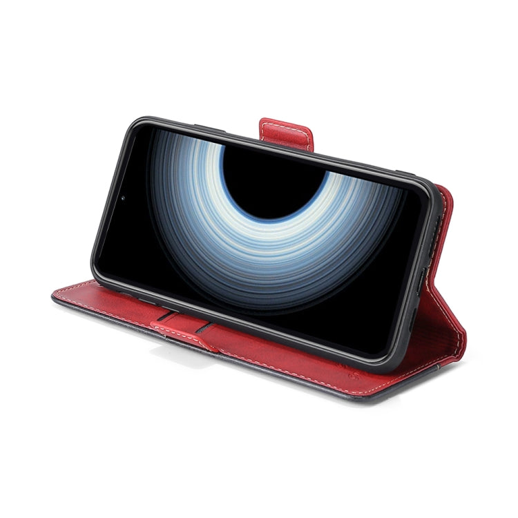 For Xiaomi Redmi K50 Ultra/Xiaomi 12T/Xiaomi 12T Pro Contrast Color Side Buckle Leather Phone Case