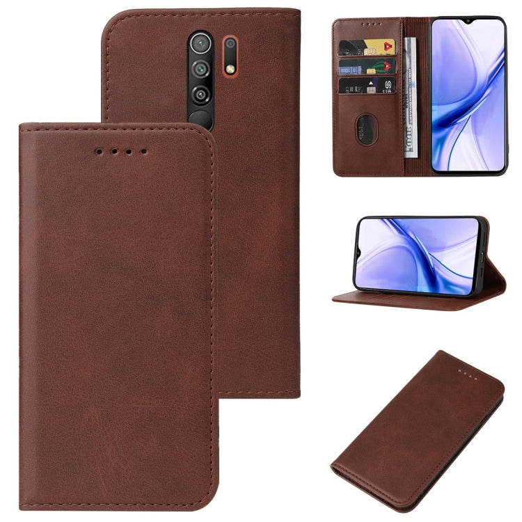 For Xiaomi Poco M2 Magnetic Closure Leather Phone Case