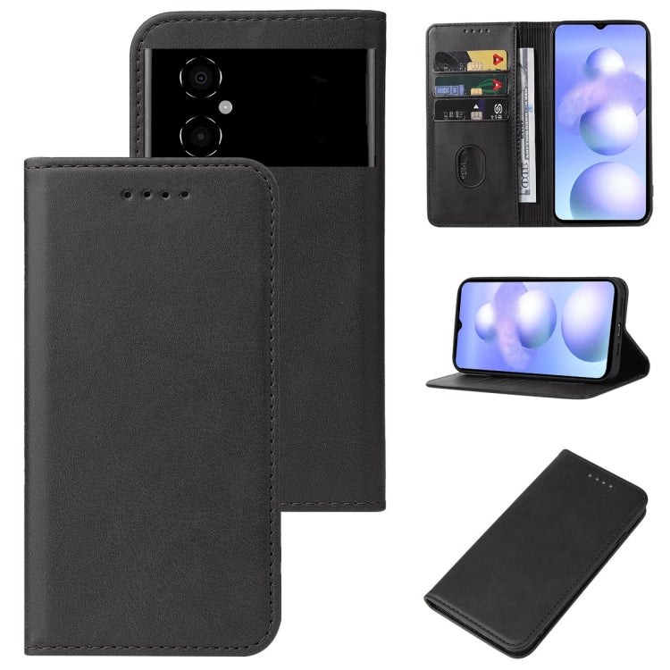 For Xiaomi Poco M4 5G Magnetic Closure Leather Phone Case