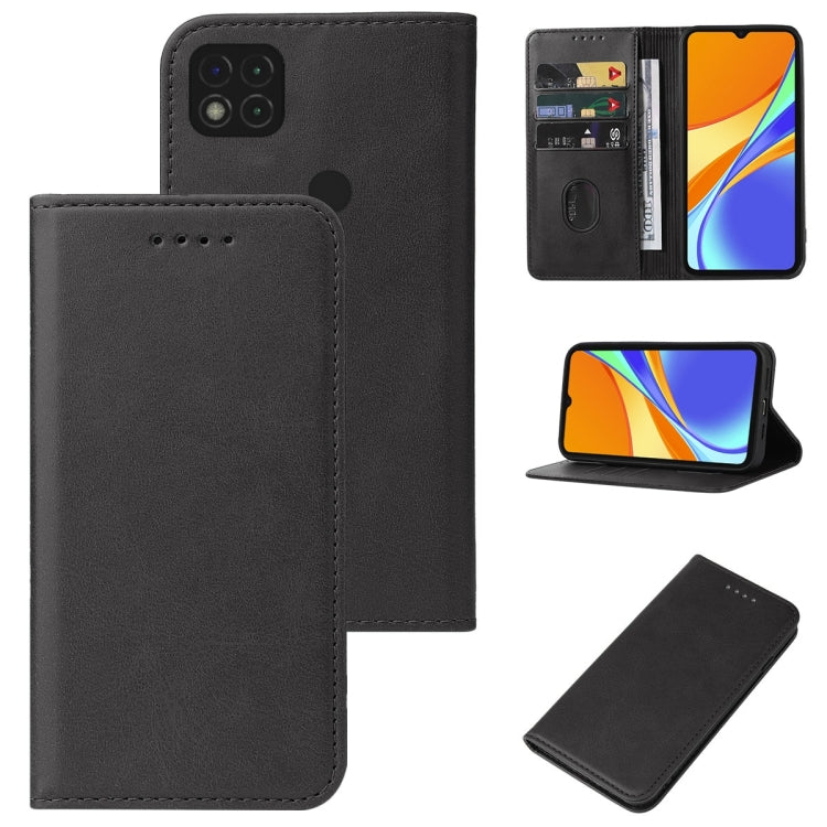 For Xiaomi Redmi 9C Magnetic Closure Leather Phone Case