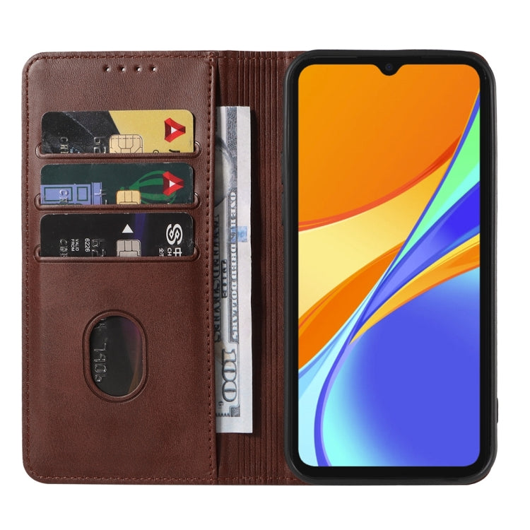 For Xiaomi Redmi 9C Magnetic Closure Leather Phone Case