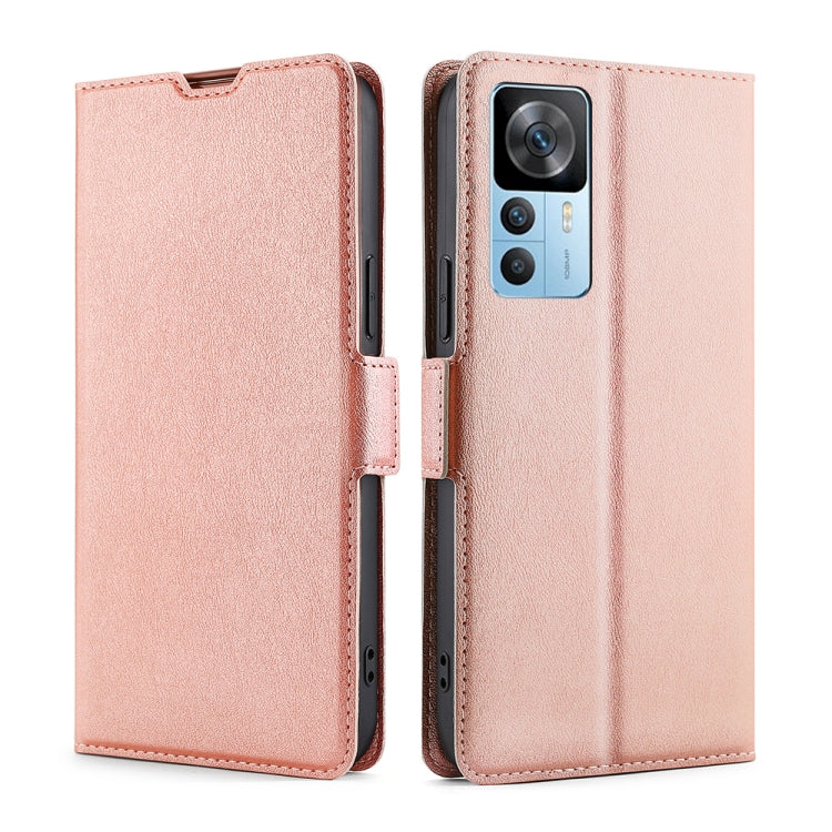 For Xiaomi Redmi K50 Ultra/Xiaomi 12T/Xiaomi 12T Pro Ultra-thin Voltage Side Buckle Horizontal Flip Leather Phone Case