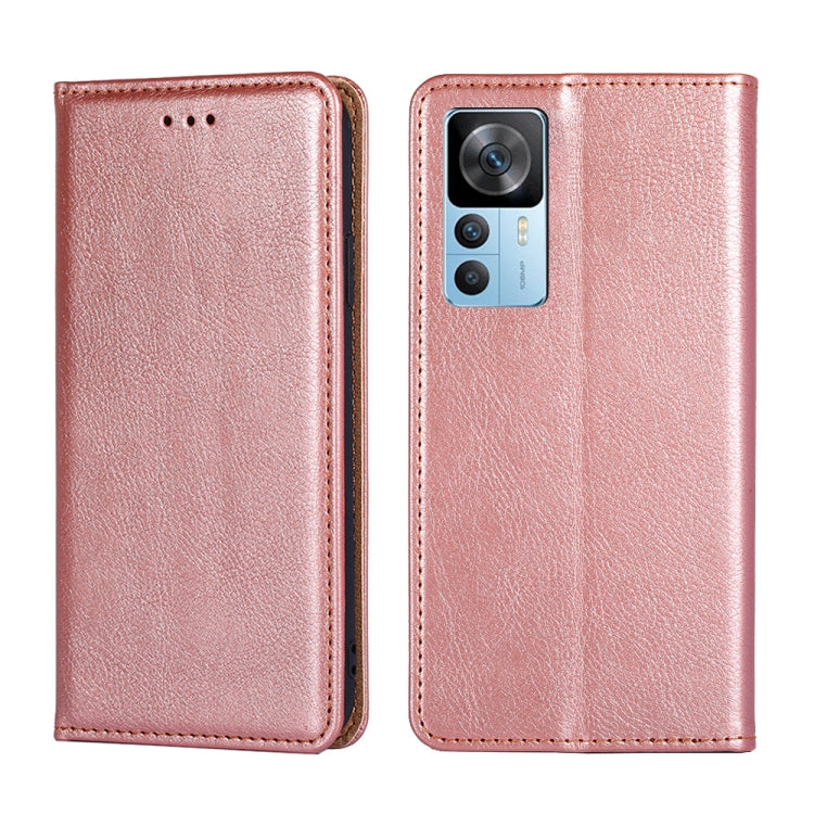 For Xiaomi Redmi K50 Ultra Gloss Oil Solid Color Magnetic Leather Phone Case