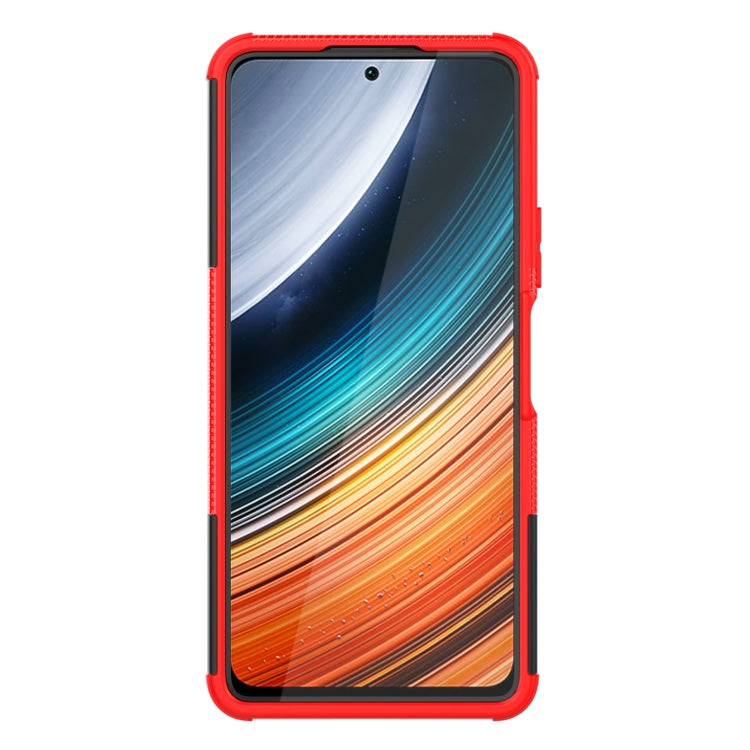 For Xiaomi Redmi K40S Tire Texture TPU + PC Phone Case with Holder