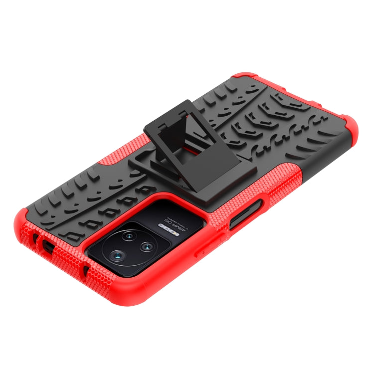 For Xiaomi Redmi K40S Tire Texture TPU + PC Phone Case with Holder
