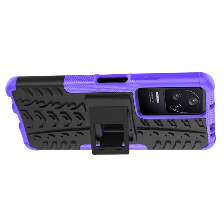 For Xiaomi Redmi K40S Tire Texture TPU + PC Phone Case with Holder