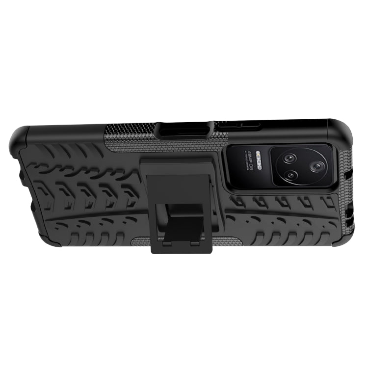 For Xiaomi Redmi K40S Tire Texture TPU + PC Phone Case with Holder