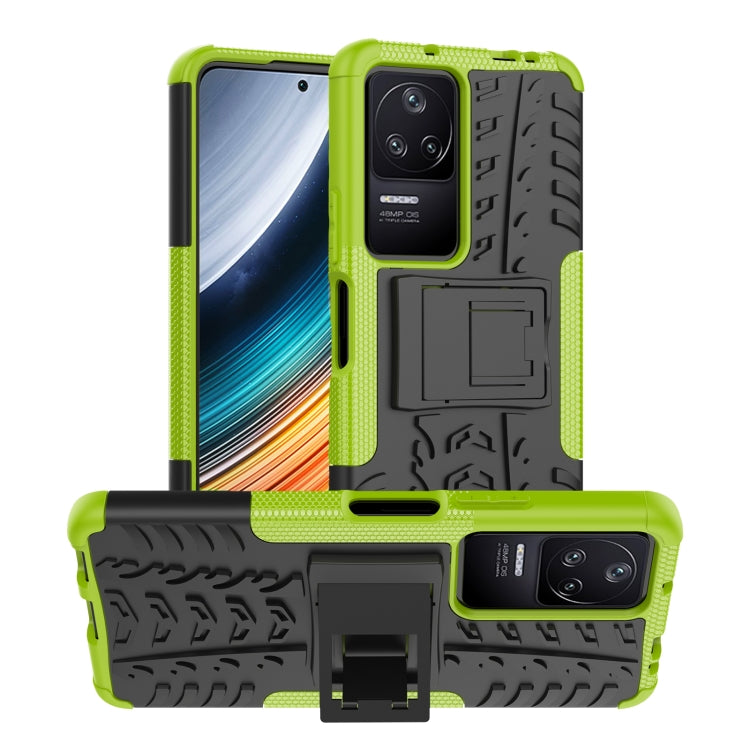 For Xiaomi Redmi K40S Tire Texture TPU + PC Phone Case with Holder