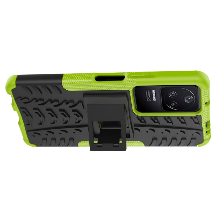 For Xiaomi Redmi K40S Tire Texture TPU + PC Phone Case with Holder