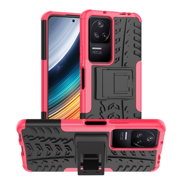 For Xiaomi Redmi K40S Tire Texture TPU + PC Phone Case with Holder