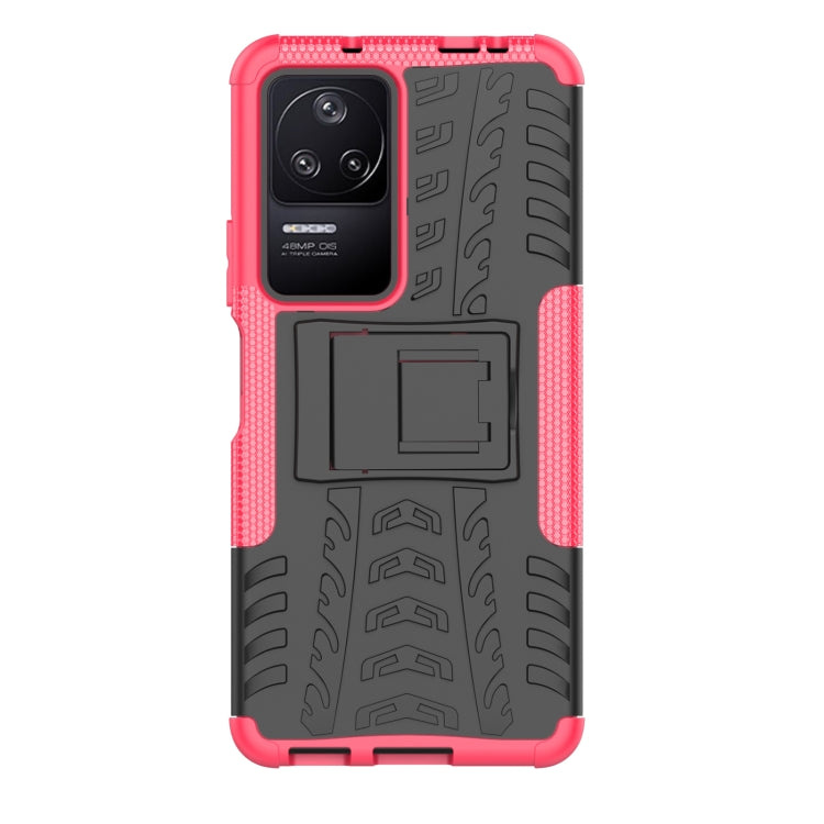 For Xiaomi Redmi K40S Tire Texture TPU + PC Phone Case with Holder