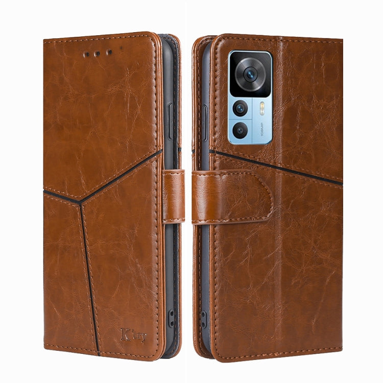 For Xiaomi Redmi K50 Ultra/Xiaomi 12T/Xiaomi 12T Pro Geometric Stitching Leather Phone Case