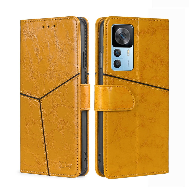 For Xiaomi Redmi K50 Ultra/Xiaomi 12T/Xiaomi 12T Pro Geometric Stitching Leather Phone Case