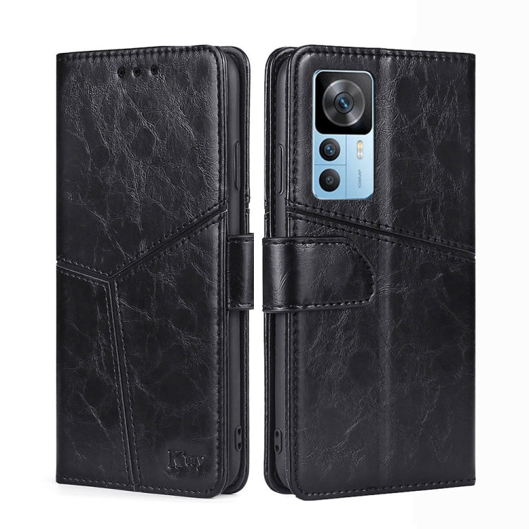 For Xiaomi Redmi K50 Ultra/Xiaomi 12T/Xiaomi 12T Pro Geometric Stitching Leather Phone Case