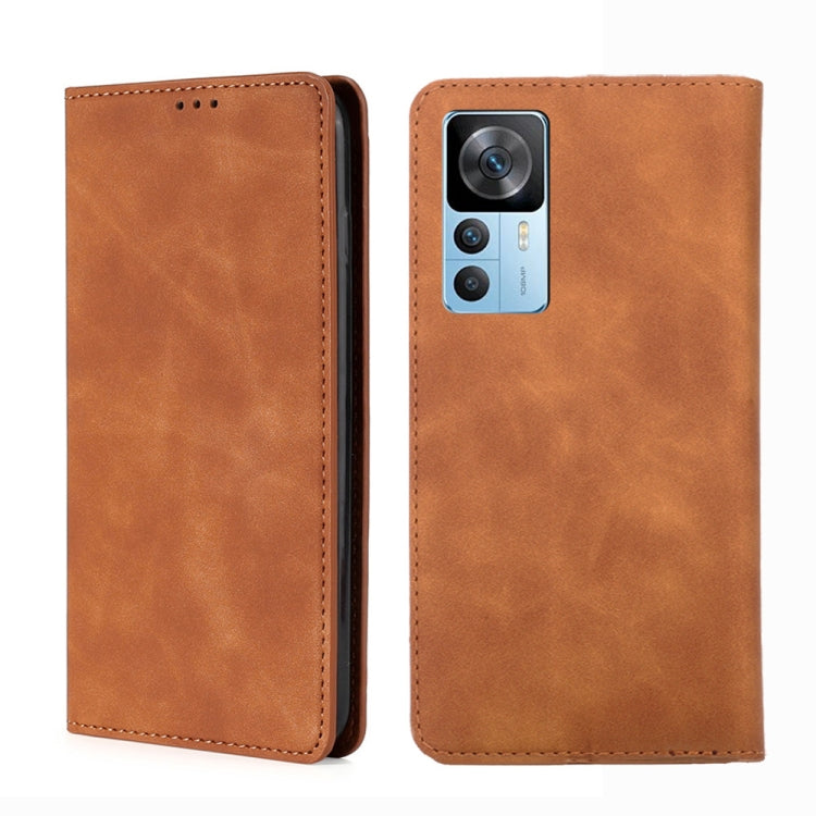 For Xiaomi Redmi K50 Ultra/Xiaomi 12T/Xiaomi 12T Pro Skin Feel Magnetic Horizontal Flip Leather Phone Case
