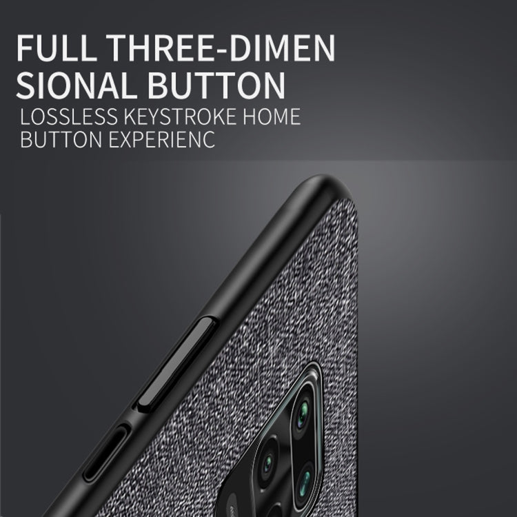 For Xiaomi Redmi Note 9 Pro Shockproof Cloth Texture PC + TPU Protective Case