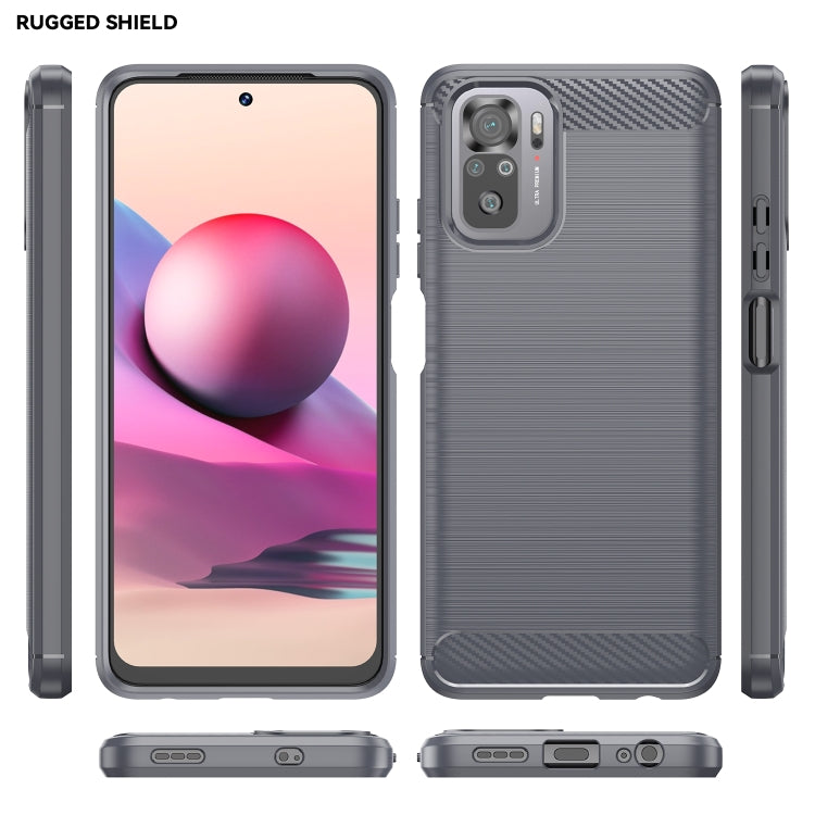 For Xiaomi Redmi Note 11SE 4G Brushed Texture Carbon Fiber Shockproof TPU Phone Case