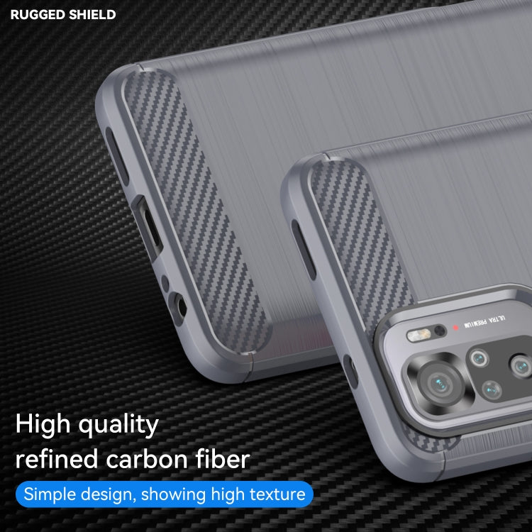 For Xiaomi Redmi Note 11SE 4G Brushed Texture Carbon Fiber Shockproof TPU Phone Case