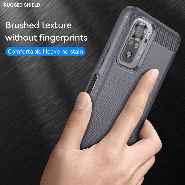 For Xiaomi Redmi Note 11SE 4G Brushed Texture Carbon Fiber Shockproof TPU Phone Case