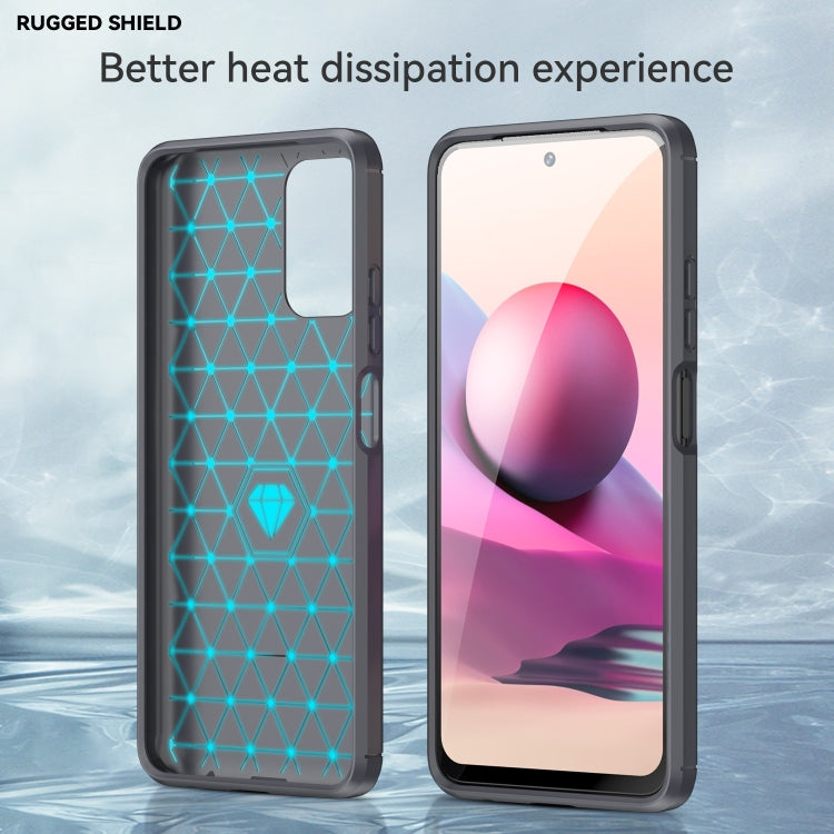 For Xiaomi Redmi Note 11SE 4G Brushed Texture Carbon Fiber Shockproof TPU Phone Case
