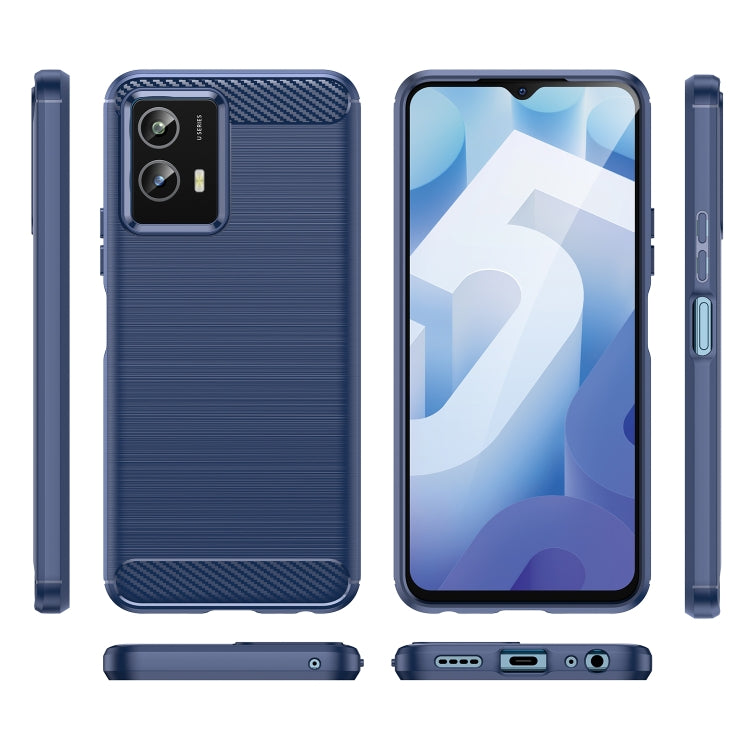 For vivo Y30 5G Brushed Texture Carbon Fiber Shockproof TPU Phone Case