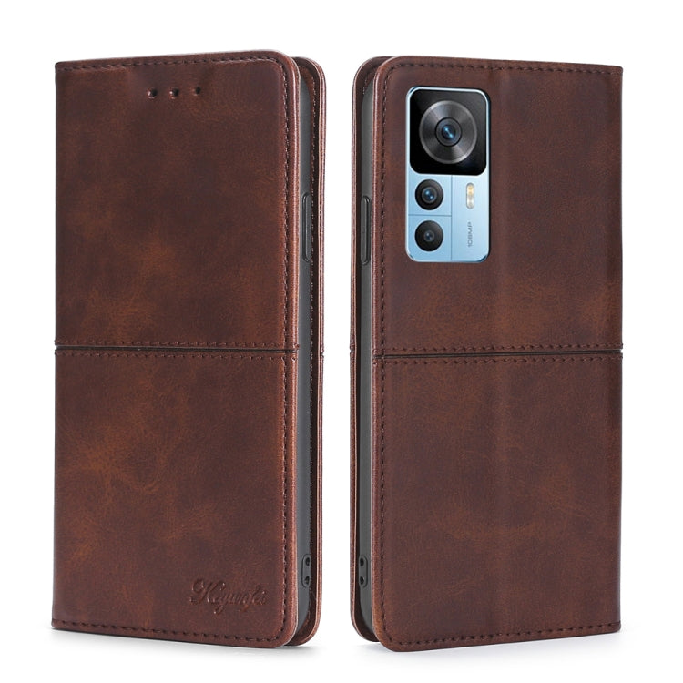 For Xiaomi Redmi K50 Ultra/Xiaomi 12T/Xiaomi 12T Pro Cow Texture Magnetic Horizontal Flip Leather Phone Case