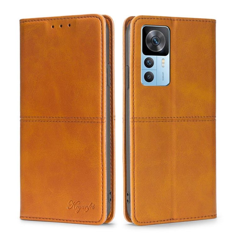 For Xiaomi Redmi K50 Ultra/Xiaomi 12T/Xiaomi 12T Pro Cow Texture Magnetic Horizontal Flip Leather Phone Case
