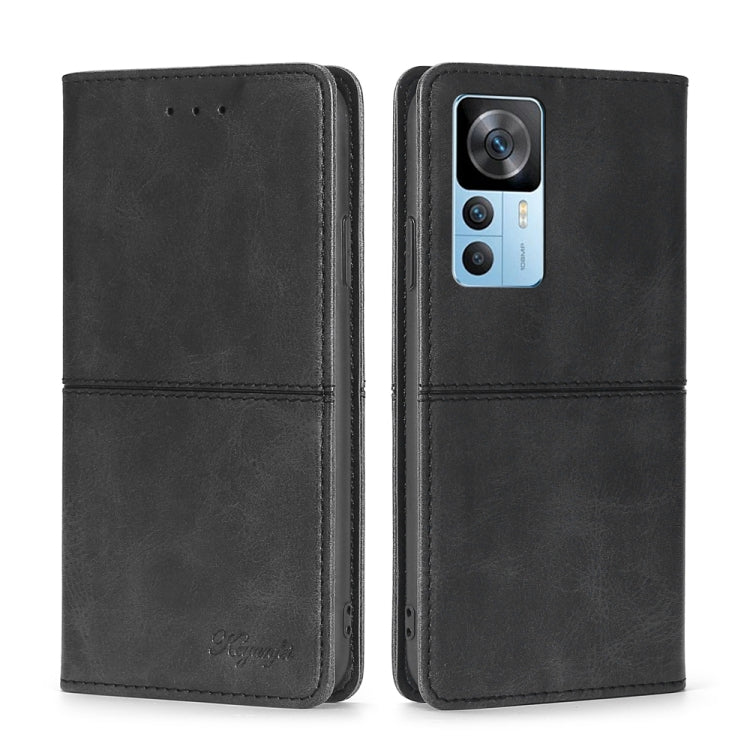 For Xiaomi Redmi K50 Ultra/Xiaomi 12T/Xiaomi 12T Pro Cow Texture Magnetic Horizontal Flip Leather Phone Case
