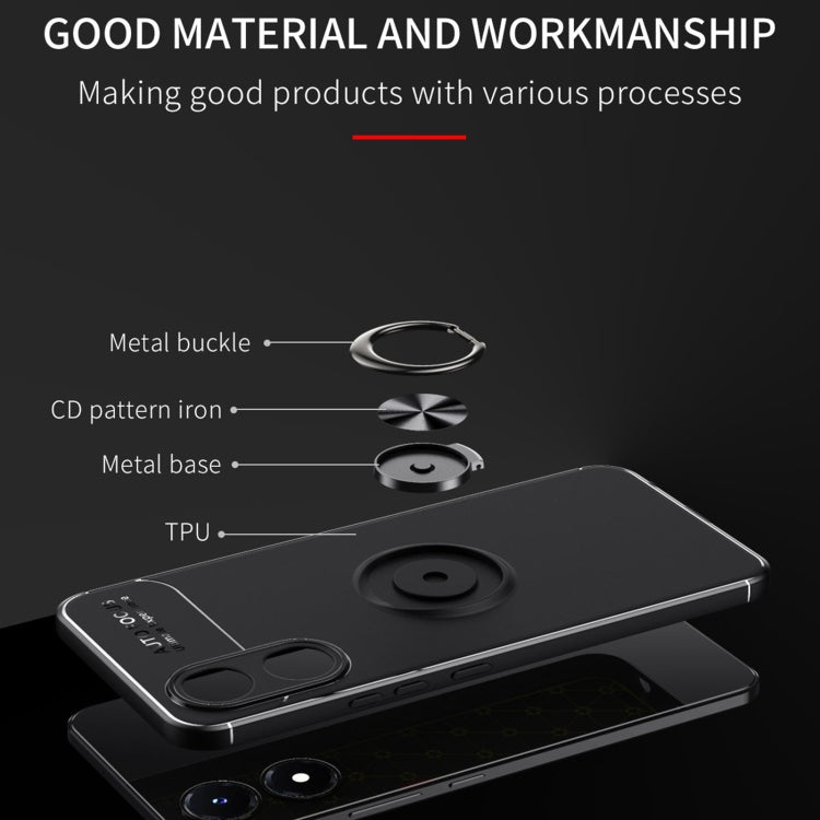 For vivo Y02S Metal Ring Holder TPU Phone Case