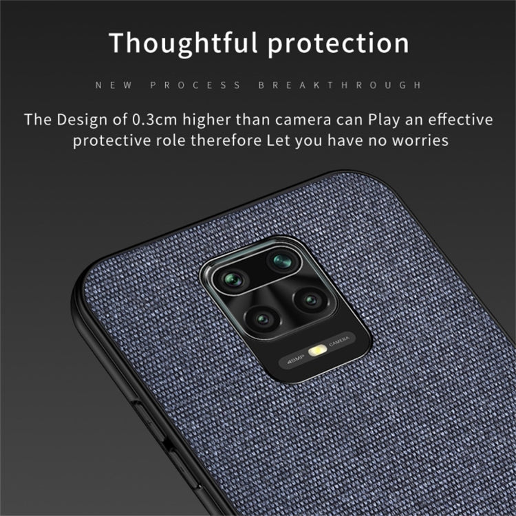 For Xiaomi Redmi Note 9 Pro Shockproof Cloth Texture PC + TPU Protective Case