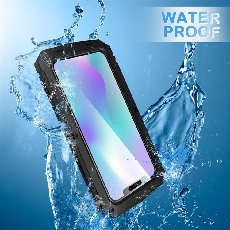 For iPhone 11 Pro Max Shockproof Waterproof Dust-proof Metal + Silicone Protective Case with Holder