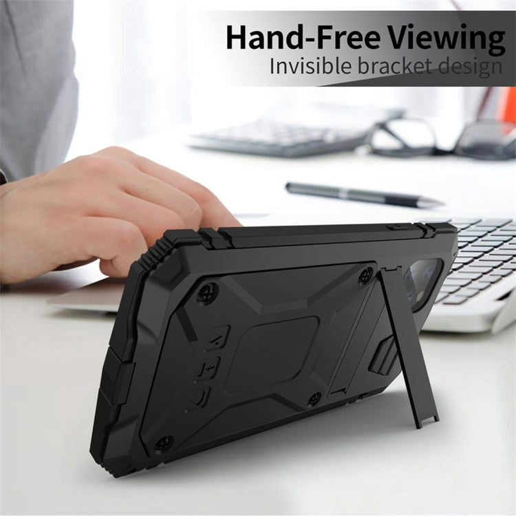 For iPhone 11 Pro Max Shockproof Waterproof Dust-proof Metal + Silicone Protective Case with Holder