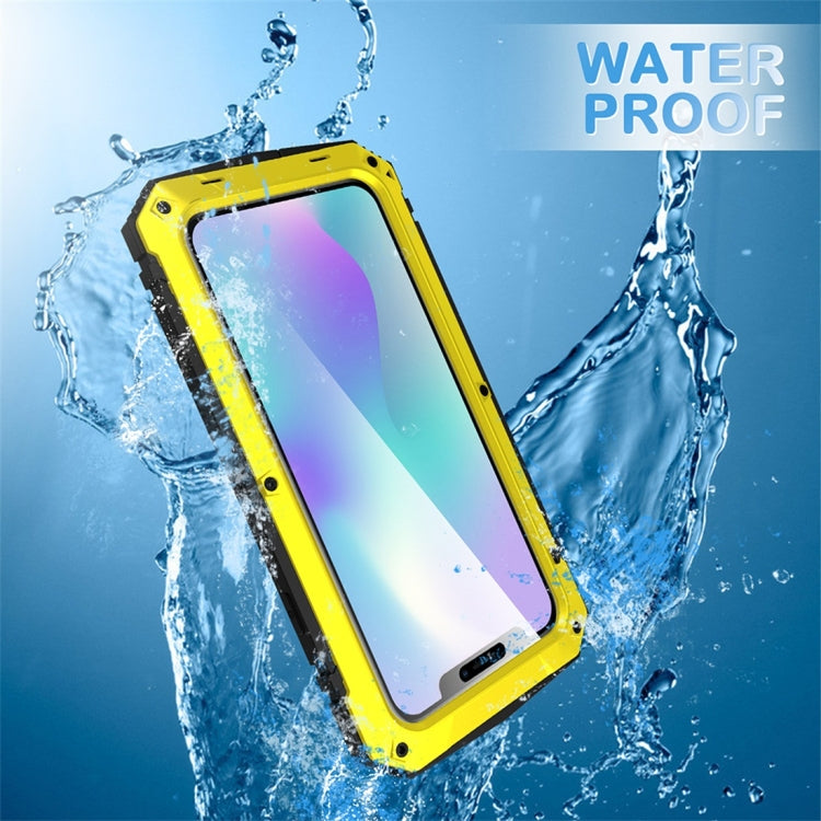 For iPhone 11 Pro Max Shockproof Waterproof Dust-proof Metal + Silicone Protective Case with Holder
