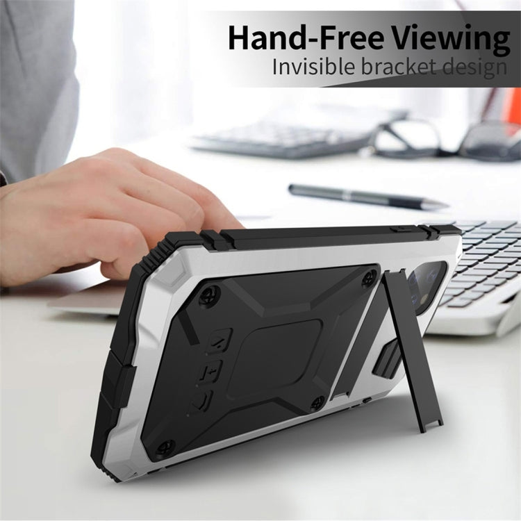 For iPhone 11 Pro Max Shockproof Waterproof Dust-proof Metal + Silicone Protective Case with Holder