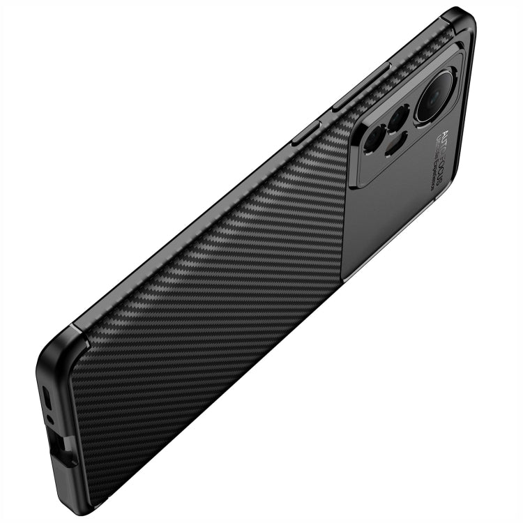 For Xiaomi Redmi K50 Ultra / Xiaomi 12T / 12T Pro Carbon Fiber Texture Shockproof TPU Phone Case
