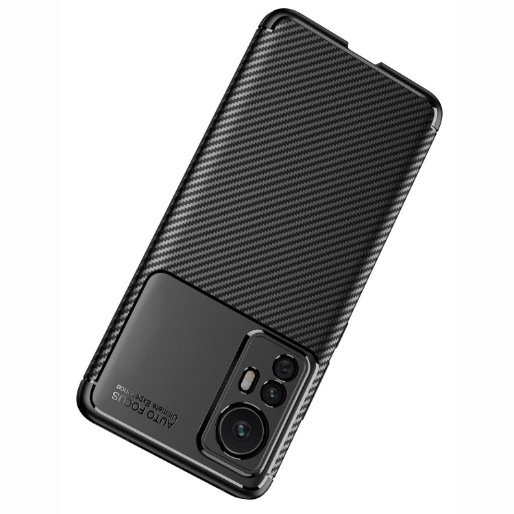 For Xiaomi Redmi K50 Ultra / Xiaomi 12T / 12T Pro Carbon Fiber Texture Shockproof TPU Phone Case