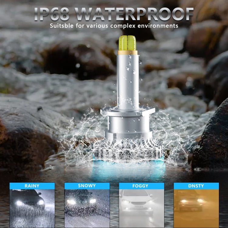 V11 1 Pair H1 6000K / 3000LM / 30W / DC10-32V IP68 Waterproof Car LED Headlight