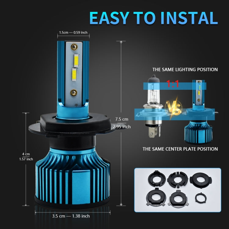 H4 DC10-32V / 6000K / 3000LM / 25W IP67 Waterproof Motorcycle LED Headlight