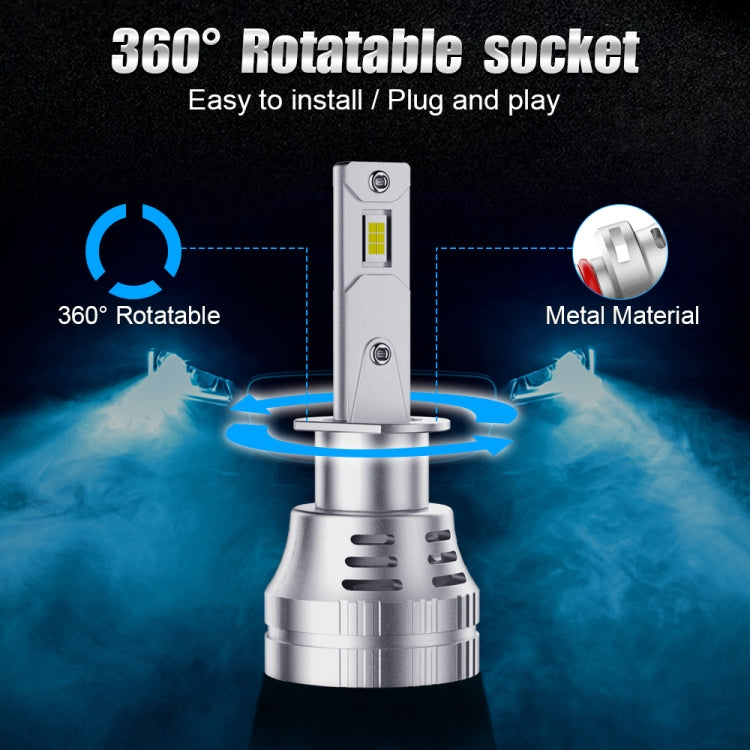 K9 1 Pair H1 6000K / 3000LM / 30W / DC10-32V IP68 Waterproof Car LED Headlight