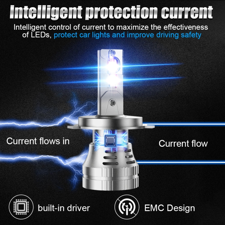 K9 1 Pair H4 / 9003 6000K / 3000LM / 30W / DC10-32V IP68 Waterproof Car LED Headlight