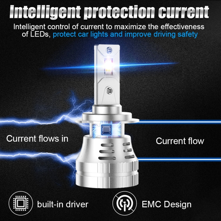 K9 1 Pair H7 6000K / 3000LM / 30W / DC10-32V IP68 Waterproof Car LED Headlight