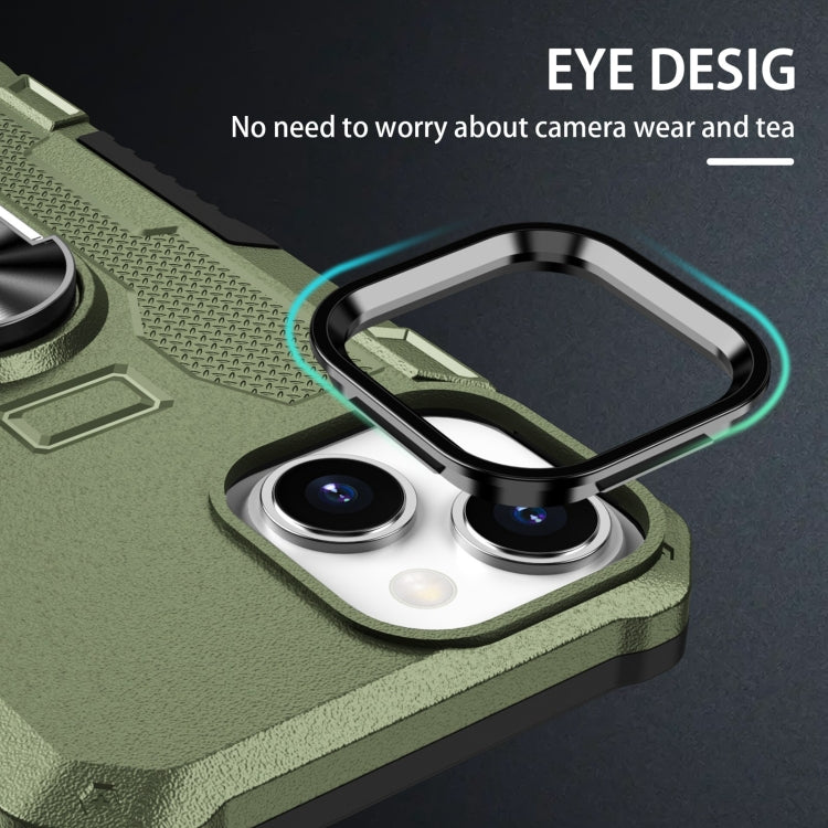 For iPhone 14 Ring Holder Armor Hybrid Phone Case