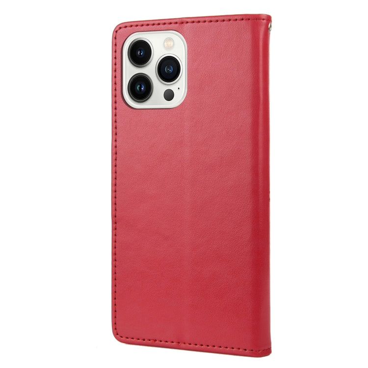 For iPhone 14 Pro Butterfly Flower Pattern Flip Leather Phone Case