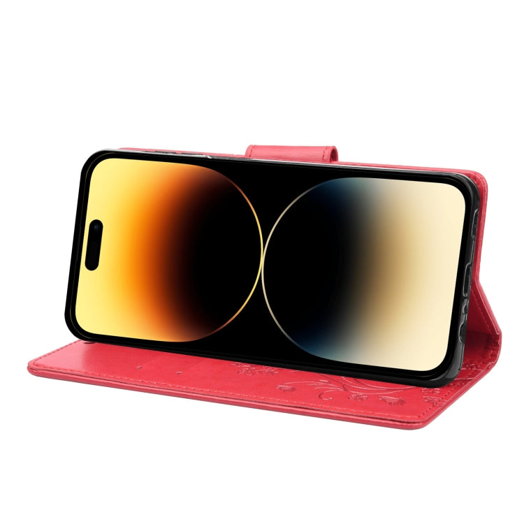 For iPhone 14 Pro Butterfly Flower Pattern Flip Leather Phone Case