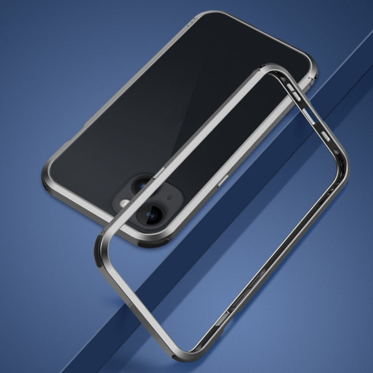 For iPhone 14 Four Corners Shockproof Metal Frame Phone Case