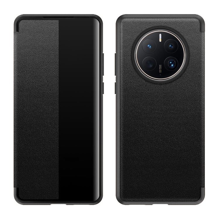 For Huawei Mate 50 Pro Magnetic Side Window View Leather Smart Phone Case