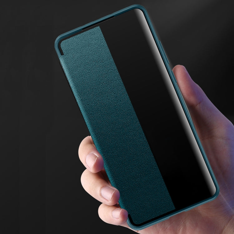 For Huawei Mate 50 Pro Magnetic Side Window View Leather Smart Phone Case