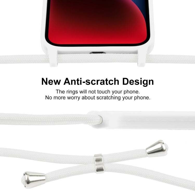 For iPhone 14 Crossbody Lanyard Liquid Silicone Case